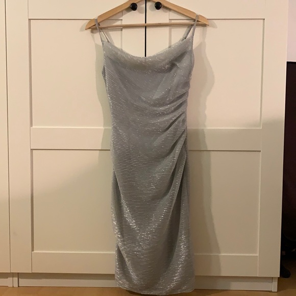 Laundry by Shelli Segal Silver Dress - Picture 1 of 6